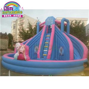 Wave Inflatable Kids Slides With Small Pool Children Water Slide Pool Inflatable