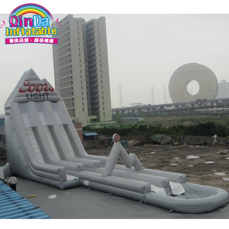 Commercial Grade Inflatable Big Water Slides With Pool For Sale