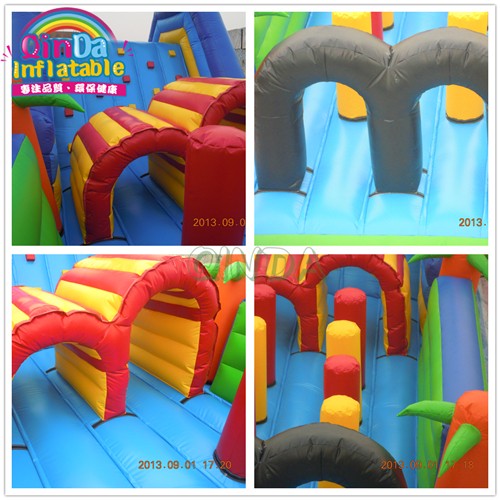 Customized Large Inflatable Obstacle Course Adult For Sale