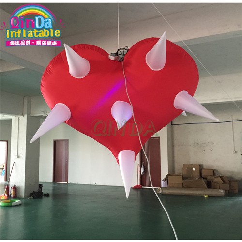 Fashion club decorations items inflatable star with color changeable led light