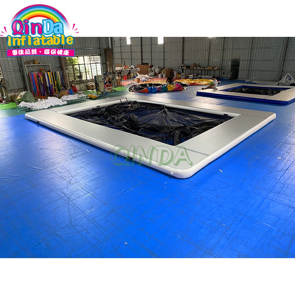 Floating inflatable ocean swimming pool adult inflatable yacht pool for water sea pontoon