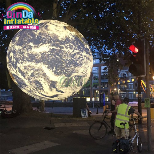 Giant Led inflatable moon ball, inflatable moon globe for decoration