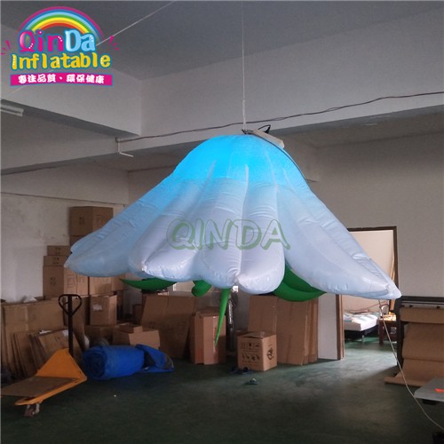 Hanging decoration 1.5 meters inflatable flower / air flower with LEDs