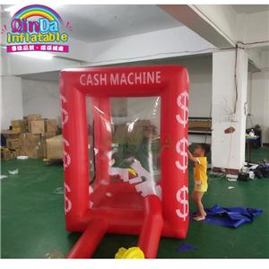 Inflatable Cash Cube / Inflatable Money Catching Grab Machine Booth For Sale