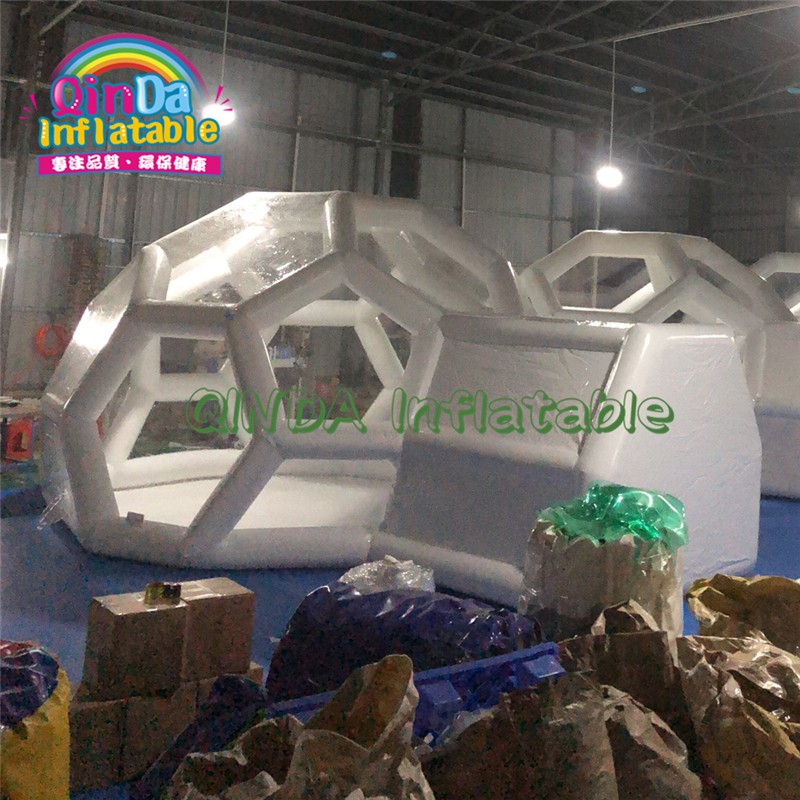 Outdoor Inflatable Crystal bubble tent / Inflatable Football Shape Dome House/ Inflatable Hotel Bubble Lodge Tent