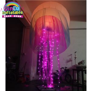Lighting Inflatable Octopus Models / Giant Inflatable LED Hang Jellyfish for Party Decoration