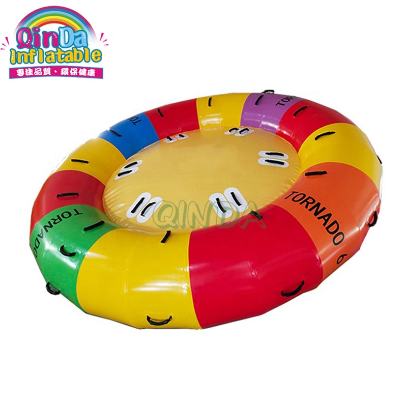 Inflatable Rotating Water Toy Disco Boat Towable Tube For Water Entertainment