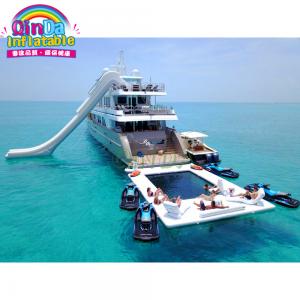 DWF Drop Stitch Adult Inflatable Yacht Pool Portable Inflatable Pontoon Water Pool