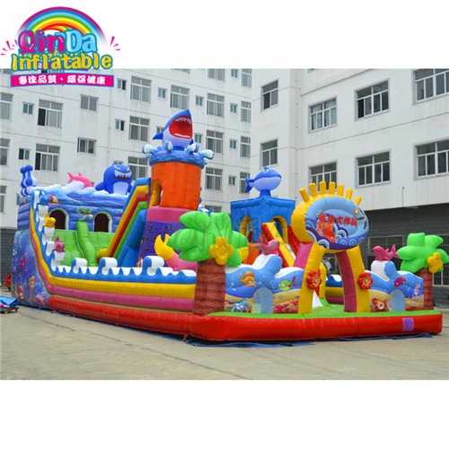 Popular large fun city bouncy castle Inflatable climbing slide inflatable giant slide jumping inflatable castle for kids