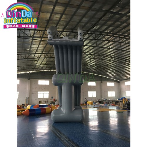 Inflatable floating water slide for boat , giant inflatable yacht slide for sale with frame