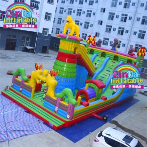 Inflatable obstacle course fun city for kids, outdoor inflatable playground funcity