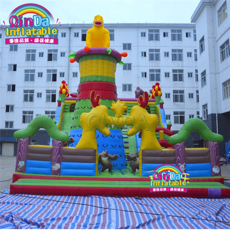 Inflatable obstacle course fun city for kids, outdoor inflatable playground funcity