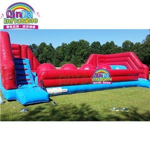 Inflatable wipeout obstacle big balls leap and bounds inflatable wipeout ball