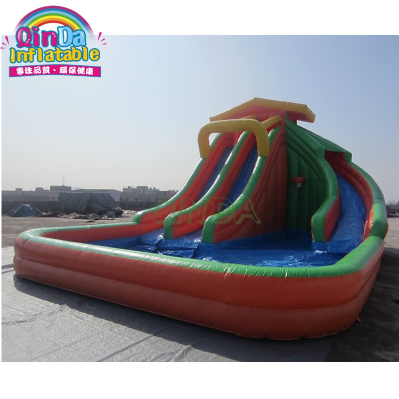 China Suppliers Custom Giant Commercial Kids Inflatable Water Slide With Pool