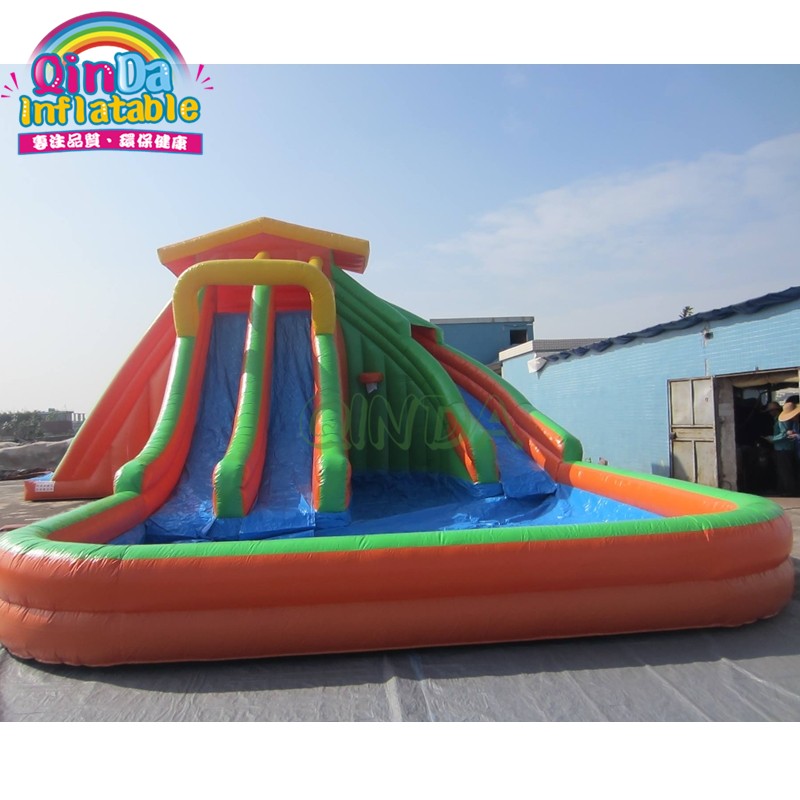 China Suppliers Custom Giant Commercial Kids Inflatable Water Slide With Pool