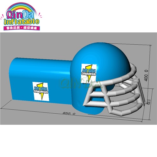 Large Inflatable Football Helmet Tunnel Sport Game Entrance Tunnel