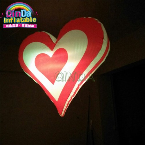 Led inflatable heart, inflatable heart shape for advertising