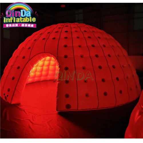 Led lighting inflatable igloo dome tent