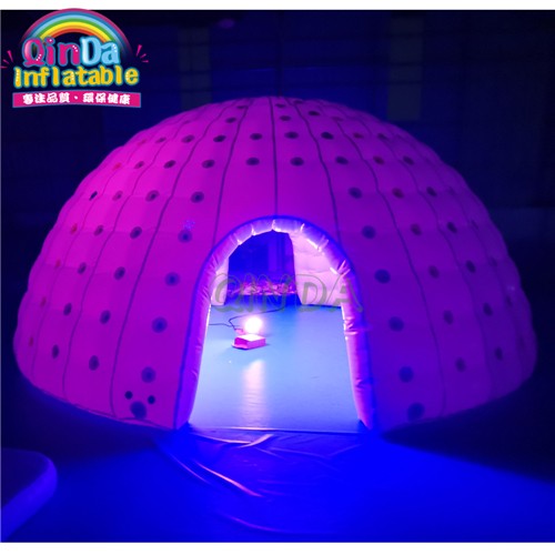 Led lighting inflatable igloo dome tent