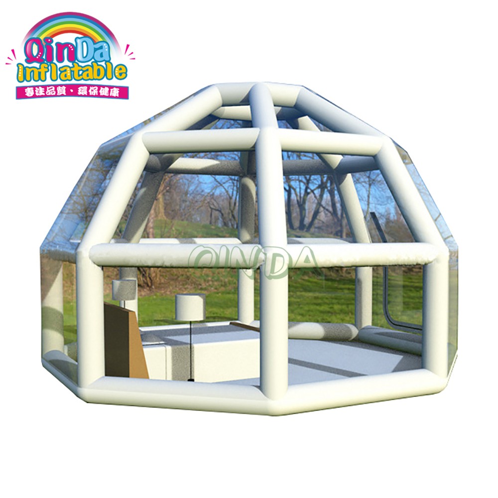 Outdoor camping clear bubble house, inflatable clear marquee dome tent