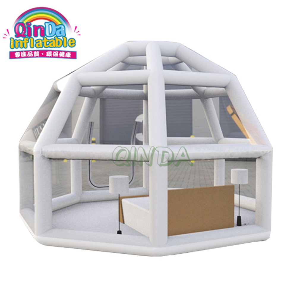 Outdoor camping clear bubble house, inflatable clear marquee dome tent