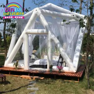 PVC transparent inflatable football dome bubble tent for outdoor camping meeting space,event room,air dome luna tents
