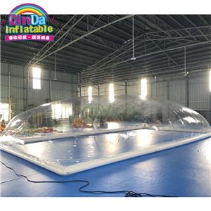 Transparent Inflatable Pool Dome / Waterproof Swimming Pool Cover