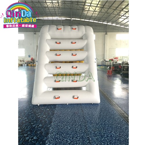 Water games inflatable floating slide and climbing island
