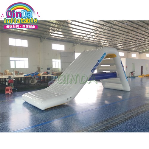 Water games inflatable floating slide and climbing island