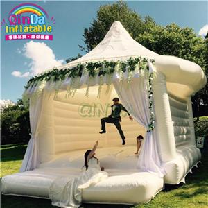 Business Inflatable Bouncer Commercial White Jumping Bounce House Adult Wedding Bouncy Castle for Sale