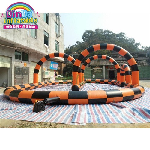 airtight zorb ball track inflatable go kart race track for sale