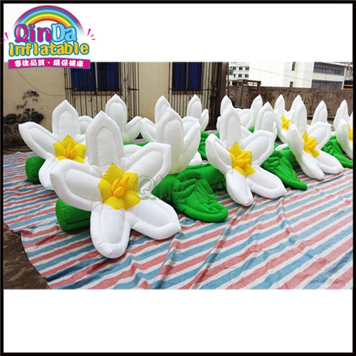 custom giant beautiful led light inflatable flower for wedding party decoration