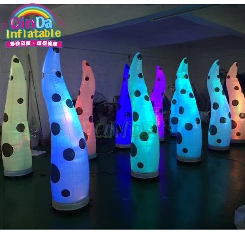 custom inflatable floating tube lighted wedding led inflatable pillars for sale