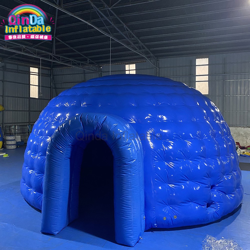 Airtight PVC inflatable dome tent, camping inflatable igloo dome