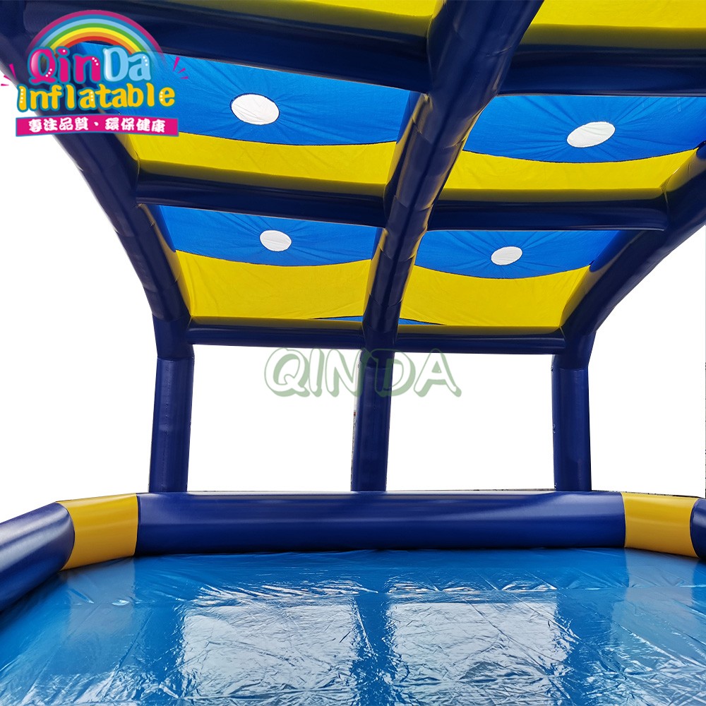 Outdoor water park 10x10m PVC inflatable pool Inflatable Swimming Pool With Tent Roof