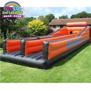 jumping inflatable bungee run double lane with cord for sale