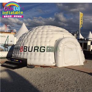 large outdoor inflatable igloo, white inflatable canopy tent bubble igloo for sale